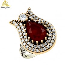 Gümüş Otantik Taşlı Yüzük